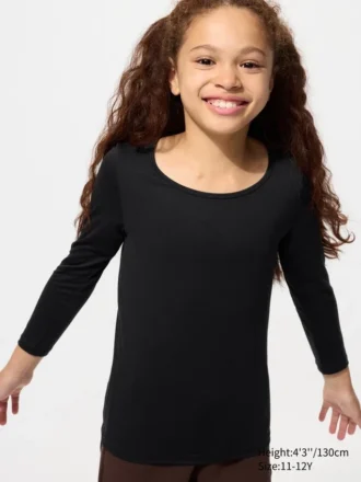HEATTECH T-shirt met ronde hals voor kinderen