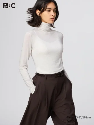 HEATTECH-t-shirt van kasjmiermix voor dames | Extra warm | Koltrui