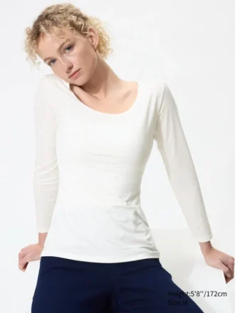 HEATTECH-T-shirt voor dames | Ronde hals