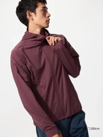 Heren DRY-EX UV-beschermende Hoodie met doorlopende rits