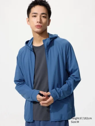 Heren DRY-EX UV-beschermende Hoodie met doorlopende rits