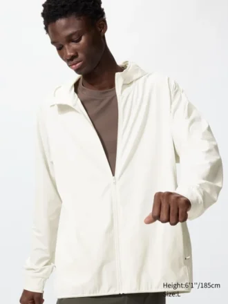 Heren DRY-EX UV-beschermende Hoodie met doorlopende rits