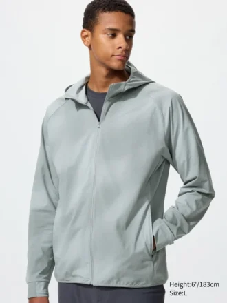 Heren DRY-EX UV-beschermende Hoodie met volledige ritssluiting | Print