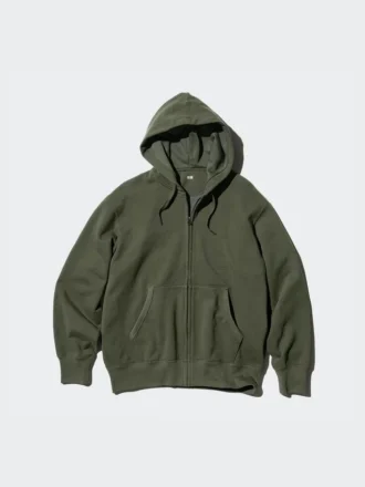 Heren-Hoodie met capuchon en doorlopende rits