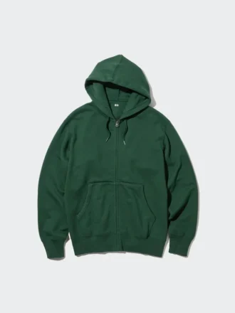 Heren-Hoodie met capuchon en doorlopende rits