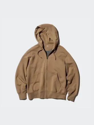 Heren-Hoodie met capuchon en doorlopende rits