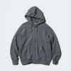 Heren-Hoodie met capuchon en doorlopende rits