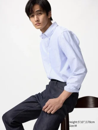 Heren Oxford slim overhemd | Gestreepte