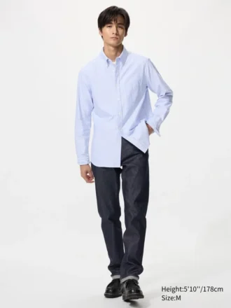 Heren Oxford slim overhemd | Gestreepte