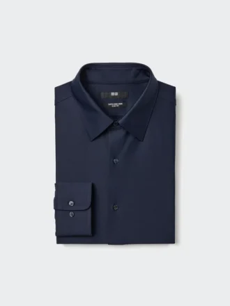 Heren Super Non-Iron Jersey Slim Overhemd | Regular kraag