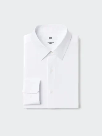 Heren Super Non-Iron Jersey Slim Overhemd | Regular kraag