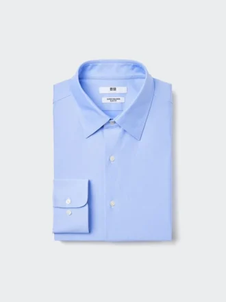 Heren Super Non-Iron Jersey Slim Overhemd | Regular kraag