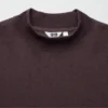 Heren T-shirts met longsleeves en geborstelde jersey en hoge kraag