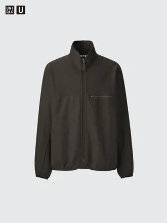 Herenblouson van geborsteld jersey met ritssluiting