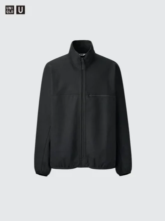 Herenblouson van geborsteld jersey met ritssluiting