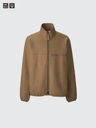 Herenblouson van geborsteld jersey met ritssluiting