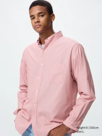 Herenoverhemd van broadcloth | Button-down | Hairline-stof