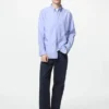 Herenoverhemd van broadcloth | Button-down | Hairline-stof