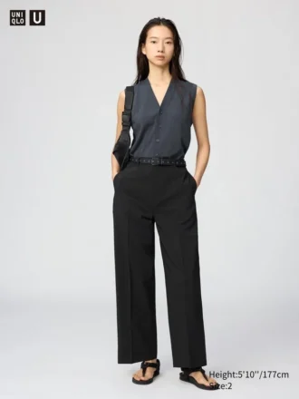 Hoge taille rechte broek voor dames