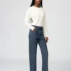 Hoge taille regular jeans voor dames