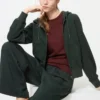 Hoodie met capuchon en doorlopende rits voor dames