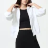 Hoodie met capuchon en doorlopende rits voor dames