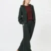 Hoodie met capuchon en doorlopende rits voor dames