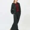 Hoodie met capuchon en doorlopende rits voor dames