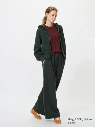 Hoodie met capuchon en doorlopende rits voor dames
