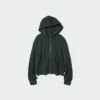 Hoodie met capuchon en doorlopende rits voor dames