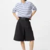 Jersey geplooide lange Shorts voor dames