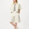 Jersey geplooide lange Shorts voor dames
