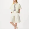 Jersey geplooide lange Shorts voor dames