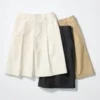 Jersey geplooide lange Shorts voor dames