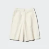Jersey geplooide lange Shorts voor dames