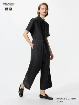 Jumpsuit van linnenmix voor dames