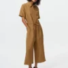Jumpsuit van linnenmix voor dames
