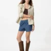 Katoenen Easy Shorts voor dames | Denim
