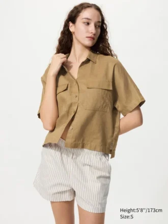 Katoenen Easy Shorts voor dames | Streep