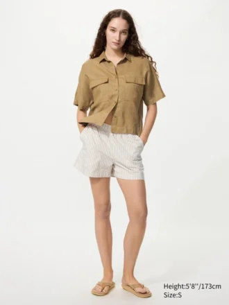 Katoenen Easy Shorts voor dames | Streep