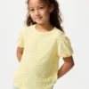 Kinder-T-shirt met pofmouwen | Rimpel