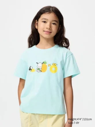 Kinder-T-shirt met Sanrio-figuren en opdruk