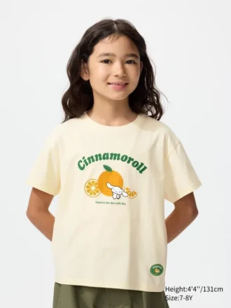 Kinder-T-shirt met Sanrio-figuren en opdruk