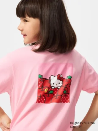 Kinder-T-shirt met Sanrio-figuren en opdruk