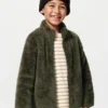Kinderjas met volledige ritssluiting van pluizig fleece
