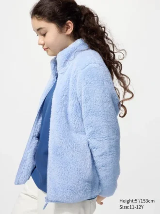 Kinderjas met volledige ritssluiting van pluizig fleece
