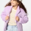 Kinderjas met volledige ritssluiting van pluizig fleece
