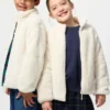 Kinderjas met volledige ritssluiting van pluizig fleece