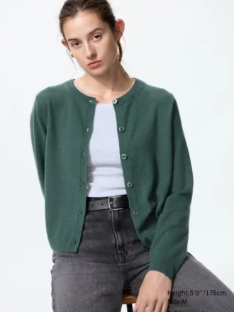 Kort kasjmier vestje voor dames