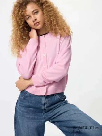 Kort kasjmier vestje voor dames